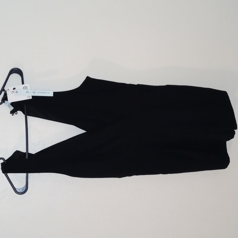 Black Romper VNeck Size Small Concert Festival - Picture 2 of 5